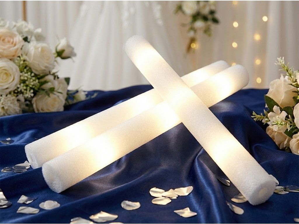 LED svietiace tyče na svadbu